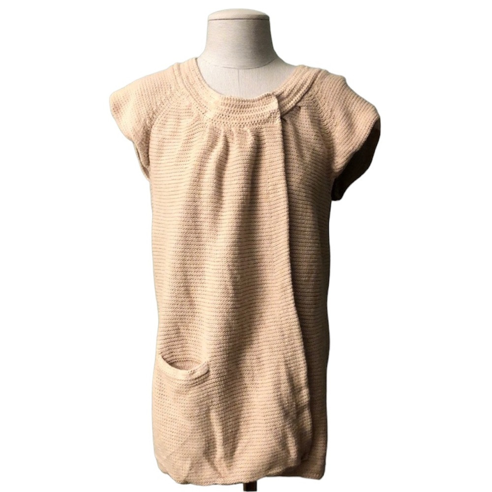 Requirements tan knitted button sweater size X-LARGE